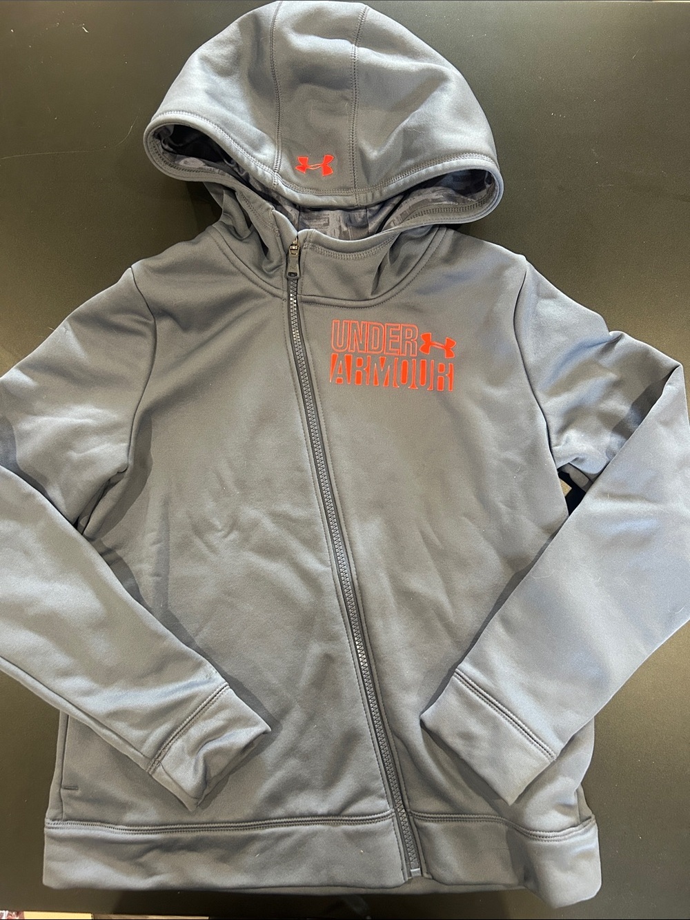 Under Armour Kids Steel Blue Hooded Zip-Up Sweater